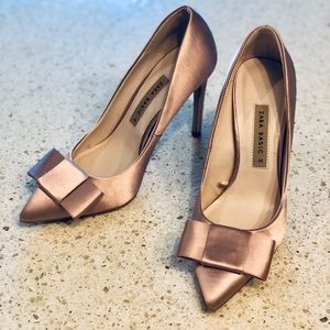 Zara Champagne Bow Heels